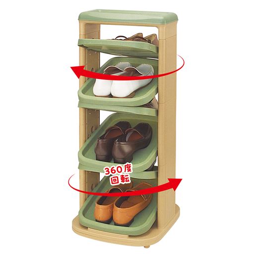 グリーン<br>360度回転式で取り出しやすい。