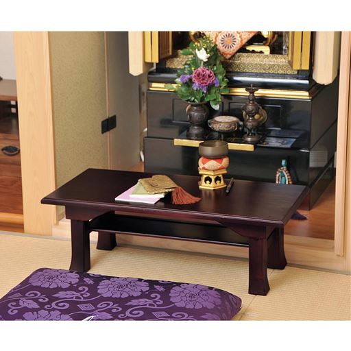 ダークブラウン A(45×25)<br>サッと取り出して使える桐製の折りたたみ机です。