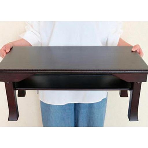 ダークブラウン<br>天然木の桐製で軽量のため、女性でもラクに持ち運びできます。