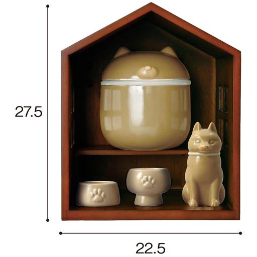 ブラウン A(犬の骨壺)<br>サイズ寸法 ※寸法の単位は約cmです。