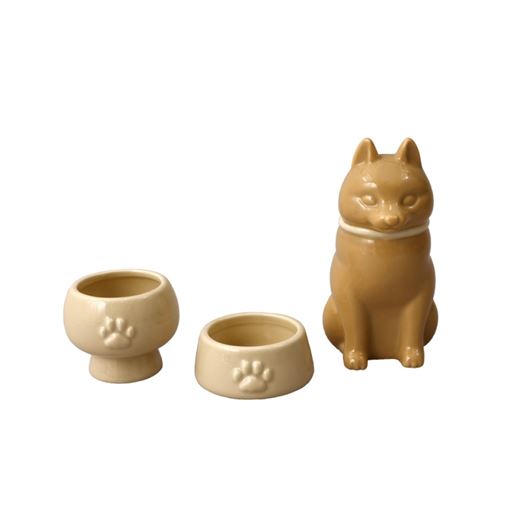 A (犬の骨壺)<br>お供え物入れと花瓶付き。