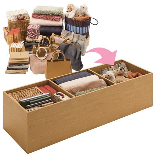 ナチュラル H (ハイタイプ/幅180cm)<br>季節ものや旅行鞄などがたっぷり収納できる!