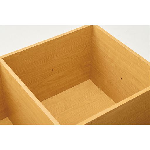 ナチュラル<br>収納部は全て化粧仕上げ。