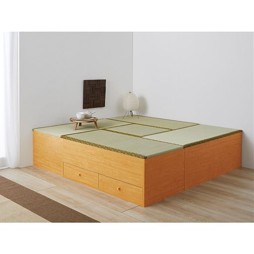 ナチュラル(ハイタイプ) E (幅60cm)×1・F (幅120cm)×3・G (幅120cm/引き出し)×1<br>お好みのサイズで組み合わせてお使いいただけます。