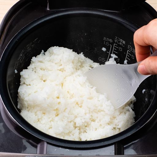 炊き立てご飯でもくっつかない