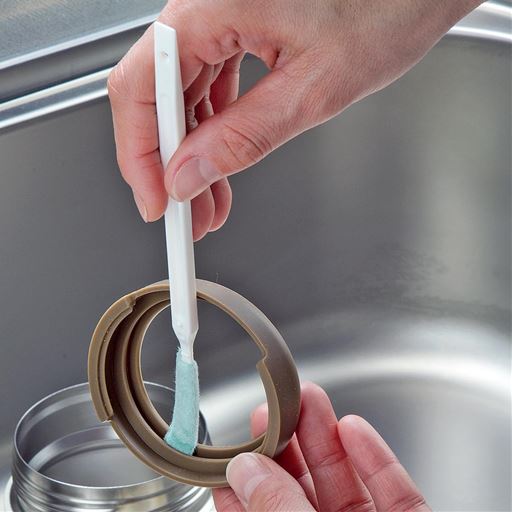 水筒のパッキンなどの洗いにくかったすき間に