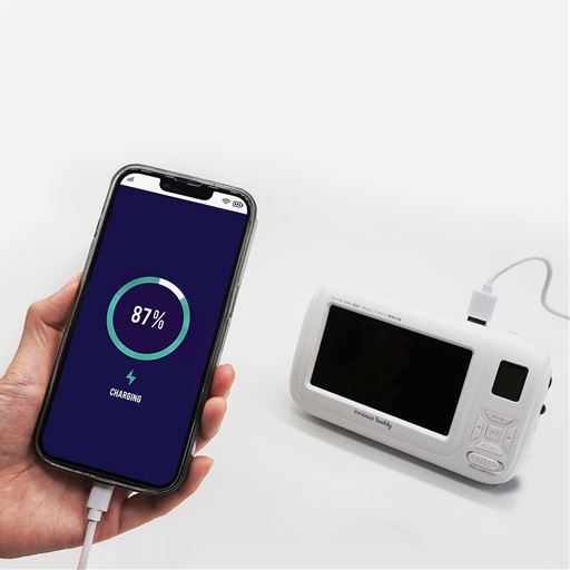 スマホの充電にも