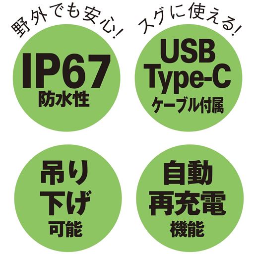 野外でも安心!スグに使える!