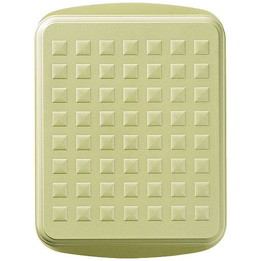 滑りにくい凹凸模様 外面の四角の凹凸がグリルで引き出した際のズレを防止。細部まで使いやすさにこだわっています。食洗器OK