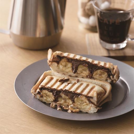 デザートホットサンドも作れます(チョコバナナ)