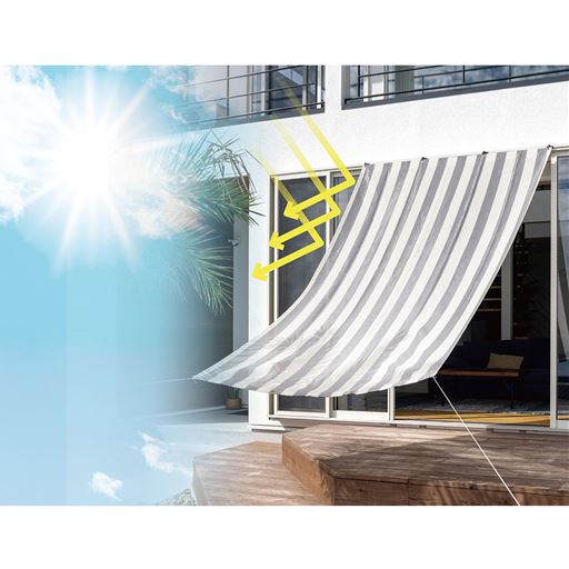 C(グレーストライプ) 幅180×丈300cm