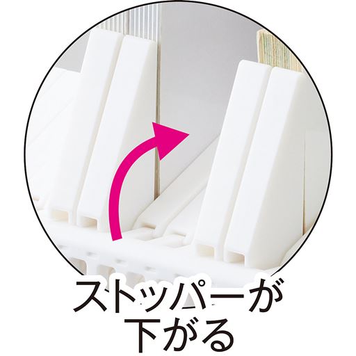 ストッパーが下がる