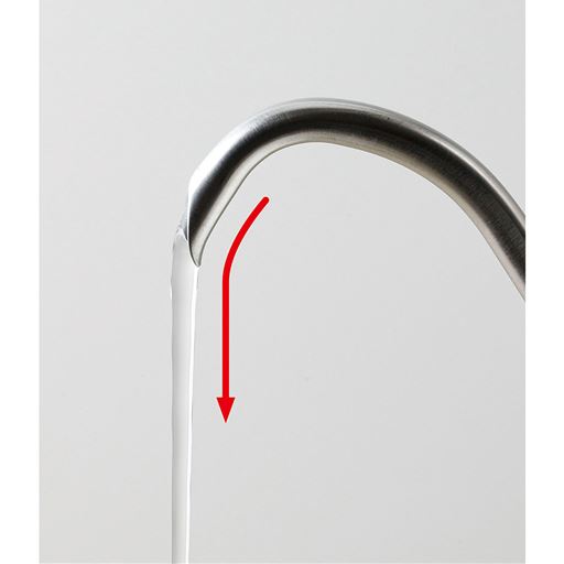 独自のS字形状で真下に注げる極細注ぎ口