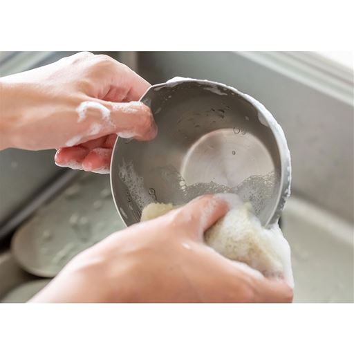 フチがないから、洗いやすい。