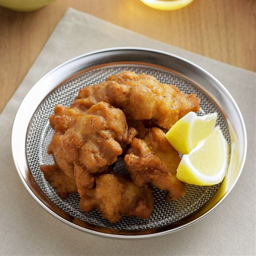 揚げ物を置いて