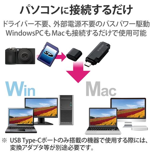 接続するだけで使用可能