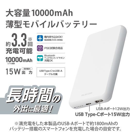 大容量なのに薄いから持ち運びに便利!!