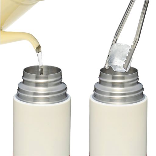 飲み物の温度キープ 丈夫で熱が逃げにくい、ステンレス真空断熱構造。