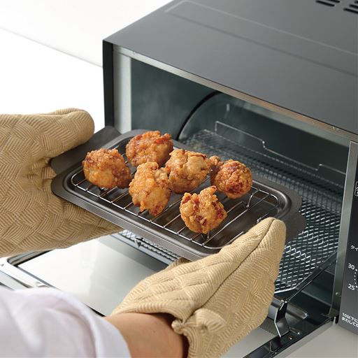 温め直し可能 バットをトレーにして、トースターでそのまま温め直しができる