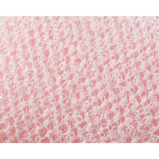 のるニャンズ 裏面拡大<br>パイルメッシュ面は泡立ちがよく、湯アカ・水アカをしっかり落とします。