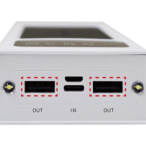 2個のUSB出力端子