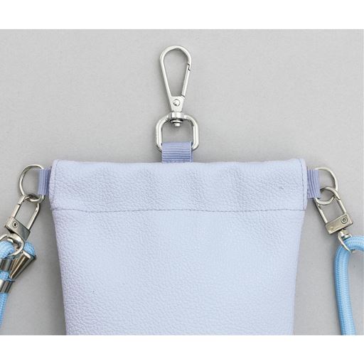 バッグに取り付け可能 本体は便利な留め具付き。