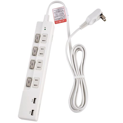 夏に多発する雷から家電を守る! 雷ガード付きタップ