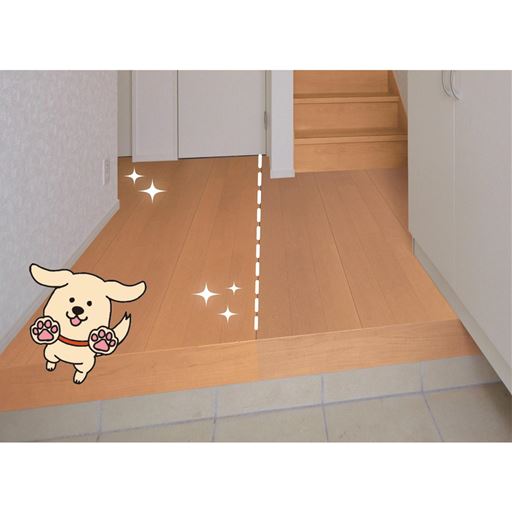 仕上がりピカピカ! 滑りにくく安心♪ ※イメージ