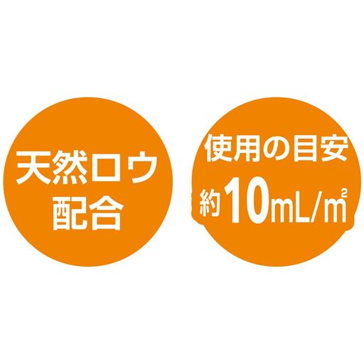 天然ロウ配合 使用の目安 約10mL/m2