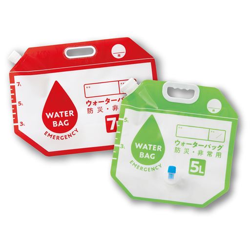 セット内容 蛇口付き5L×1枚、7L×1枚 ※5Lのみ蛇口付き