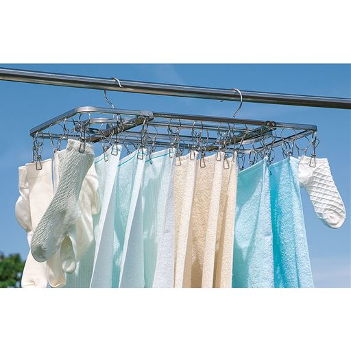 C(40ピンチ)サビにくい素材のため、雨があたっても安心です。