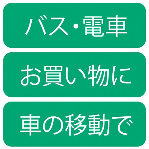 バス・電車 お買い物に 車の移動で
