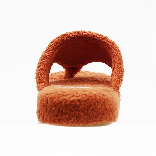 オレンジ<br>やわらかく吸水性に優れた綿100%のパイル生地を、甲裏まで贅沢に使用。