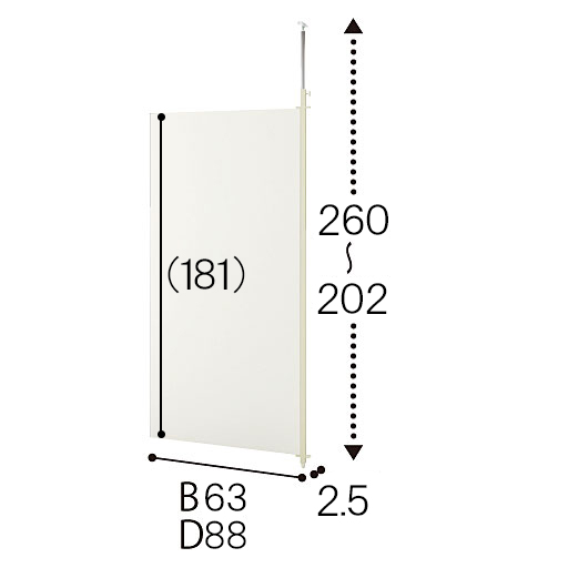 ホワイト B、D(連結用)<br>※寸法の単位はcmです。