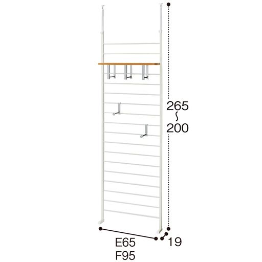 E・F 棚板ハンガー1枚(共通)ハンガーフックE 2個、F 3個付き<br>※寸法の単位はcmです。