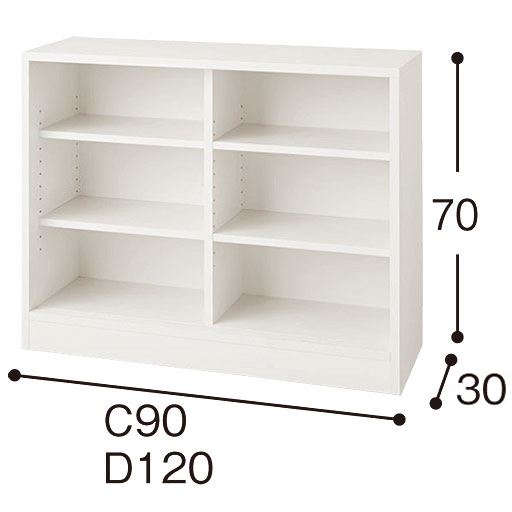 C (高さ70cm/引き戸幅90cm)・D (高さ70cm/引き戸幅120cm)<br>※寸法の単位はcmです。撮影の為、扉は外しています。