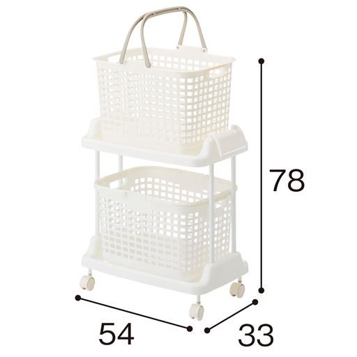 ホワイト A (2段)<br>※寸法の単位はcmです。