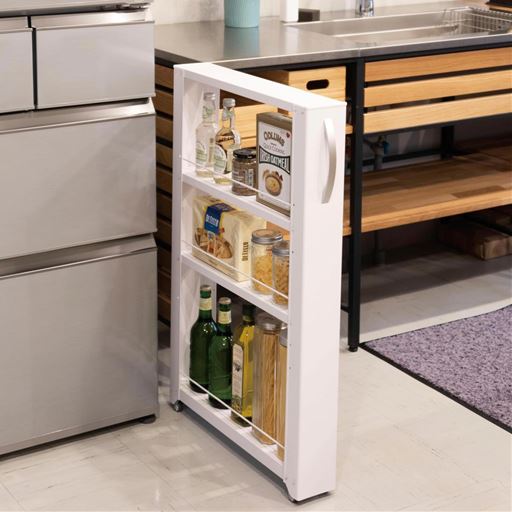 ホワイト A (幅10.6cm/ロータイプ)<br>オープンタイプで取り出しやすいシンプルなデザイン。