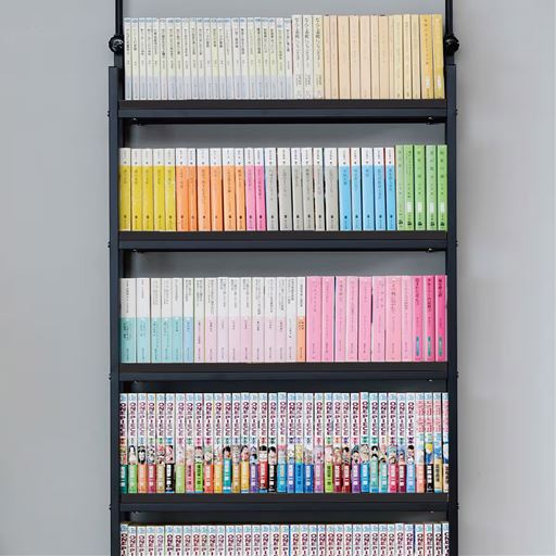 B (幅61cm) ブラック<br>単行本なら最大310冊収納可能。