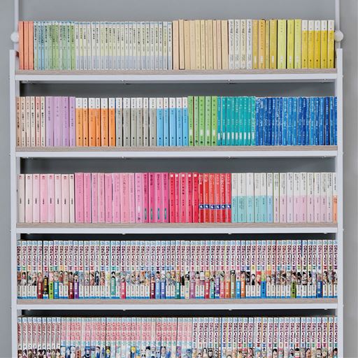 D (幅101cm) ホワイト<br>単行本なら最大540冊収納可能。