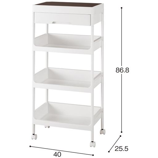 ホワイト B (4段) サイズ寸法<br>※寸法の単位は約cmです。