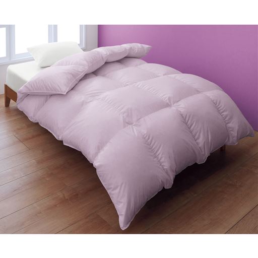 ピンク<br>ふんわり軽くてあたたかい羽毛掛け布団です。