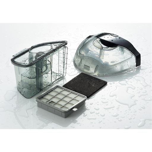 ダストケースとフィルターは水洗いが可能。