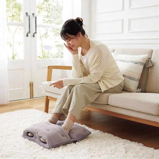 「リフレッシュモード」 日中のフットケアにもオススメ! 足全体を包み込み、強めにしぼるようなモードです。