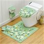 グリーン系 トイレマットL<br>ベースカラーに咲くマーガレットが上品でかわいい。<br>※商品はトイレマットです。