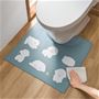 D (ビションフリーゼ)<br>樹脂素材だからサッと拭くだけで洗濯不要! PVCトイレマットです。