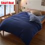 ネイビー系<br>吸湿発熱素材「スマートヒート&reg;」を使用した掛け布団カバーです。