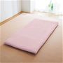 ミスティピンク<br>敷き布団用のフラットシーツはピシッと折り込み式。