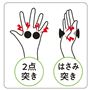 気になるところをピンポイントで押せる 2点突き はさみ突き
