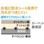 非塩ビ防水シート採用で汚れがつきにくい ※イメージ